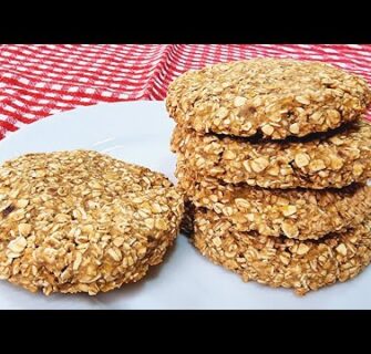 ZERO FARINHA E AÇÚCAR, Biscoito de 3 INGREDIENTES Delicioso, Sem Leite, Sem Ovo, Fácil e Rápido