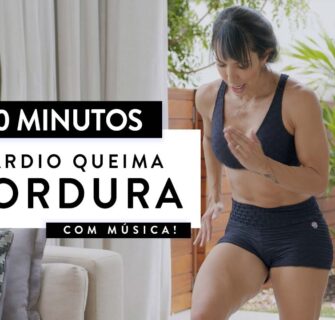 Cardio para Queimar a Gordura do Corpo TODO com MUSICA!!! - Carol Borba