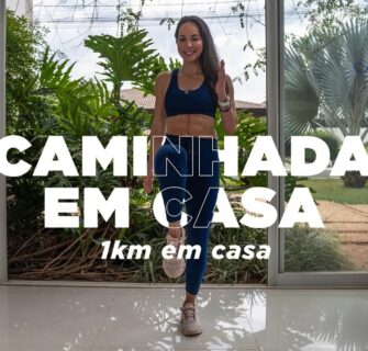 Caminhada em casa 2024 - 1 km em casa queimando mais calorias que 1 km na rua 🔥 Carol Borba