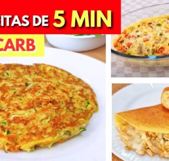 3 JANTARES de 5 MIN LOW CARB! Fáceis, Baratos, Saudáveis, Poucos Ingredientes e Poucos Carboidratos