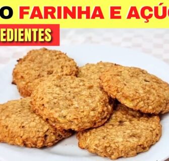 ZERO FARINHA E AÇÚCAR! Só 3 INGREDIENTES - Biscoito Gostoso e Saudável - Sem Leite, Manteiga e Ovo