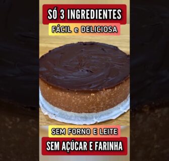 Só 3 INGREDIENTES! Sem Farinha, Açúcar e Leite - Torta Fácil, Sem Forno, Rápida, Saudável e Gostosa