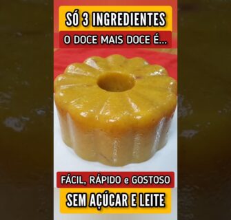 Só 3 INGREDIENTES e SABOR DE INFÂNCIA! Sem Açúcar e Leite, Fácil e Delicioso