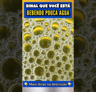 SINAL que está BEBENDO POUCA ÁGUA