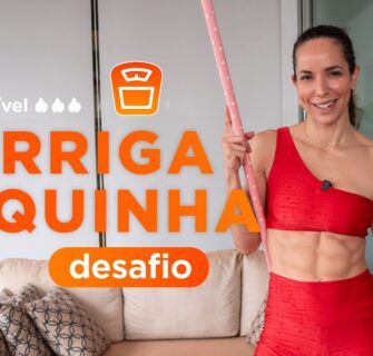 DESAFIO da barriga sequinha - 8 minutos em casa com um cabo de vassoura - Carol Borba