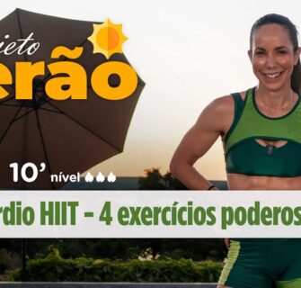 CARDIO HIIT - 4 exercícios poderosos pra queimar muita gordura em casa- só 10 minutos ☀️Carol Borba