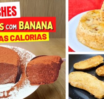 3 RECEITAS de 5 MIN com BANANA! Sem Açúcar e Trigo, Fáceis, Poucas Calorias e Saudáveis