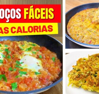 3 ALMOÇOS de FRIGIDEIRA com POUCAS CALORIAS! Rápidos, Fáceis, Econômicos e Saudáveis - VEGETARIANOS