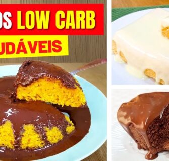 3 Receitas de BOLO LOW CARB de 5 MINUTOS - SEM AÇÚCAR e TRIGO, Rápido, Fácil, Barato e Saudável 🍰