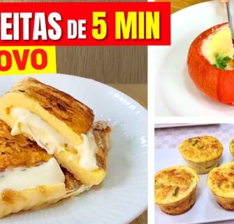 3 Receitas com OVO em 5 MIN! POUCAS CALORIAS e CARBOIDRATOS - Baratas, Fáceis, Low Carb