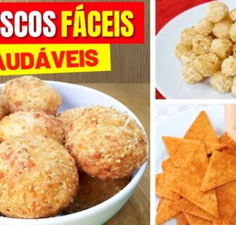 3 Petiscos Saudáveis SEM FARINHA DE TRIGO e SEM FRITURA – Leves, Fáceis, Rápidos e Deliciosos